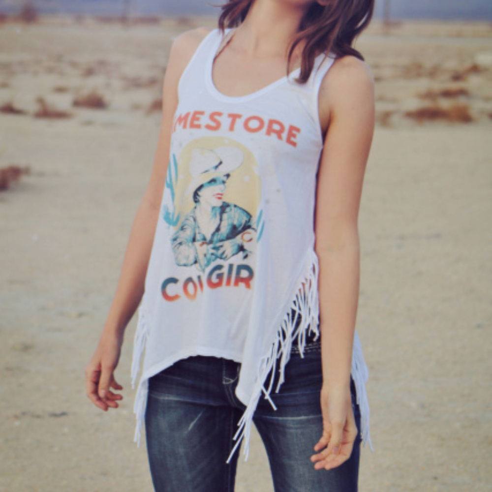 Rockin' B Dimestore Cowgirl Fringe Tank